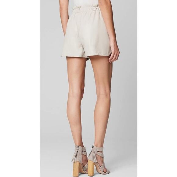 BlankNYC Tan Paperbag High Waist Faux Leather Shorts, 26 - Picture 2 of 7